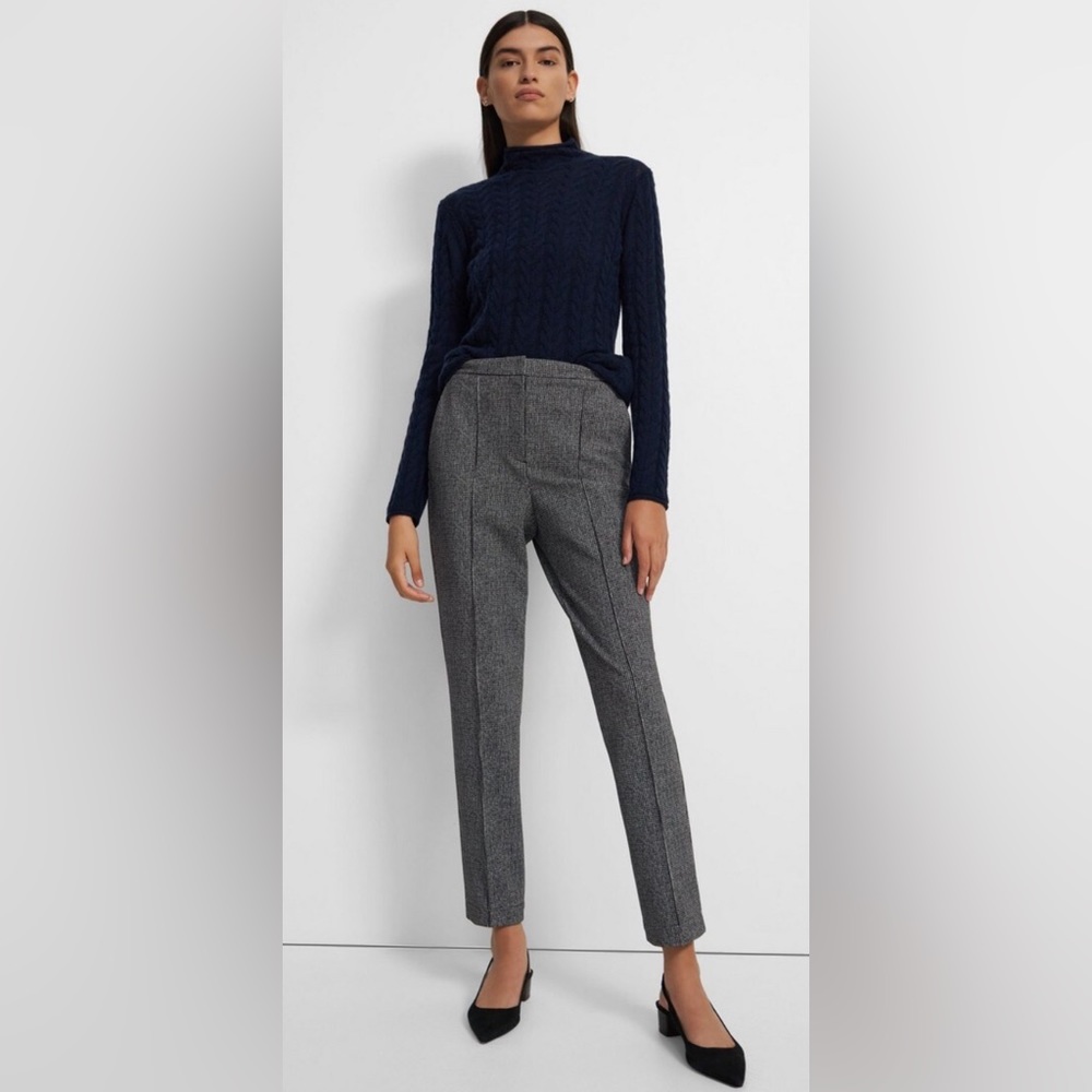 Waist-Tab Pant in Houndstooth Ponte, size 2